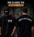 Sober and Saved Classic Distressed tshirt